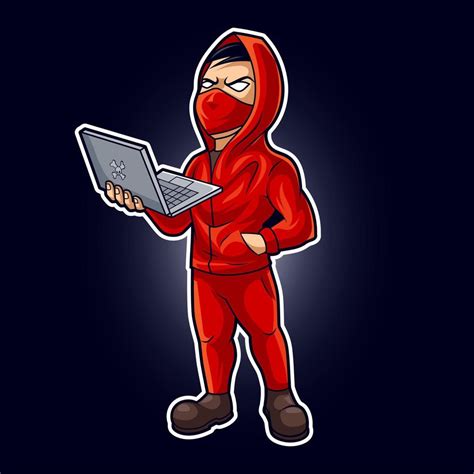 hacker mascot vector illustration 5076566 Vector Art at Vecteezy