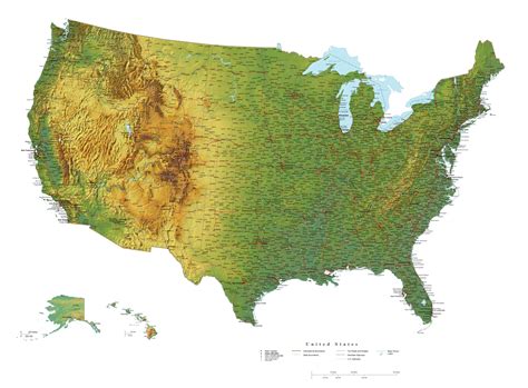 US Physical map | Map, Physical map, Diagram