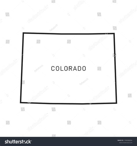 Colorado Map Outline Vector Design Template Stock Vector (Royalty Free ...