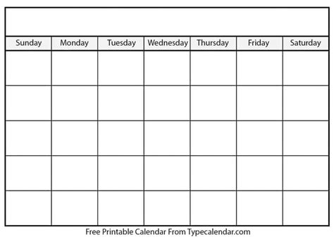 printable blank calendar template 9 free word excel pdf documents - free printable blank ...