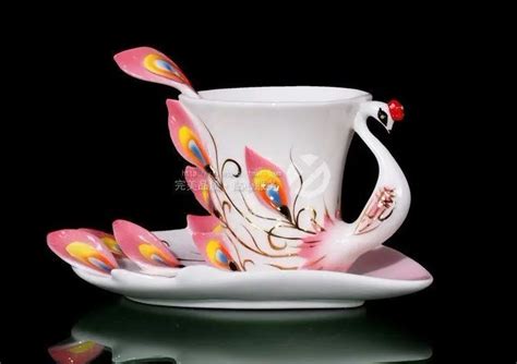 New innovative design Pink craft cup Mugs Enamel Coffee Cup Ceramic Tea Cup-in Coffee & Tea Sets ...