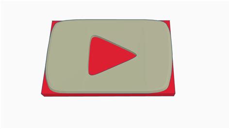 youtube play button by Levy Guttman | Download free STL model | Printables.com