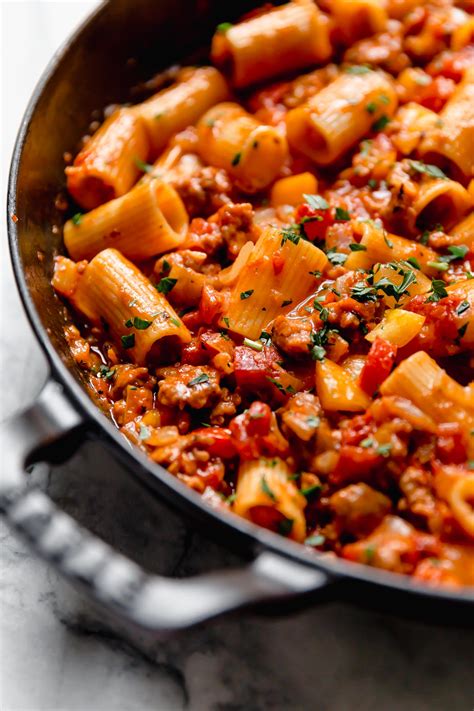 Spicy Italian Sausage and Peppers Pasta Recipe - plays well with butter