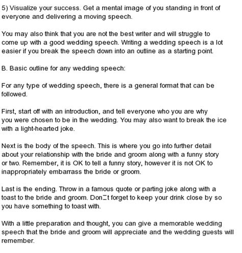 All kind of Best Wedding Speeches : Wedding Speeches From Family Members