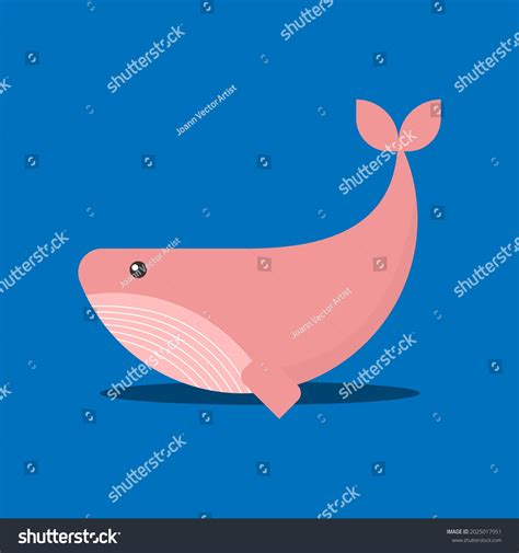 Cartoon Whale Vector Illustration Pink Whale Stock Vector (Royalty Free ...