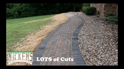 Installing a Paver Walk Way With Curves - YouTube