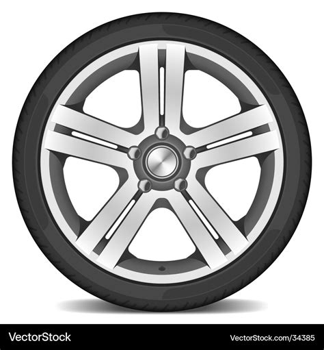 Car wheel Royalty Free Vector Image - VectorStock