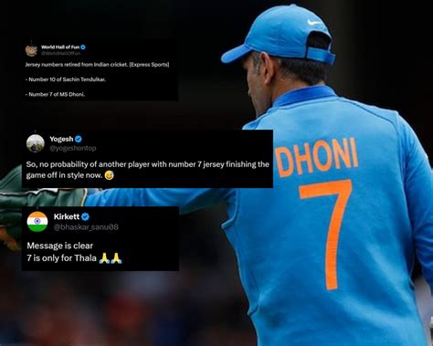 'Message is clear 7 is only for thala' - Fans react as Indian Cricket Board reportedly retires ...