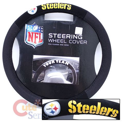 NFL Pittsburgh Steelers Steering Wheel Cover Auto Accessory Mesh Sports ...