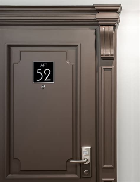 Silver and Black Apartment Sign | Apartment door sign | Apartment Number