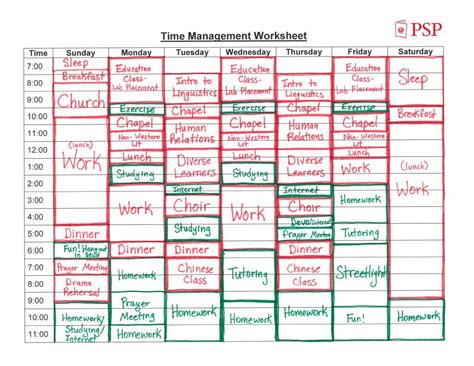 How to Create a Time Management Worksheet - The Magic Blog