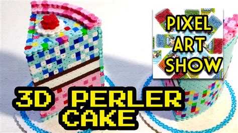 3D Perler Bead Cake Tutorial - Pixel Art Show - YouTube