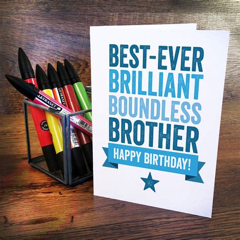 personalised birthday card for brother by a is for alphabet | notonthehighstreet.com