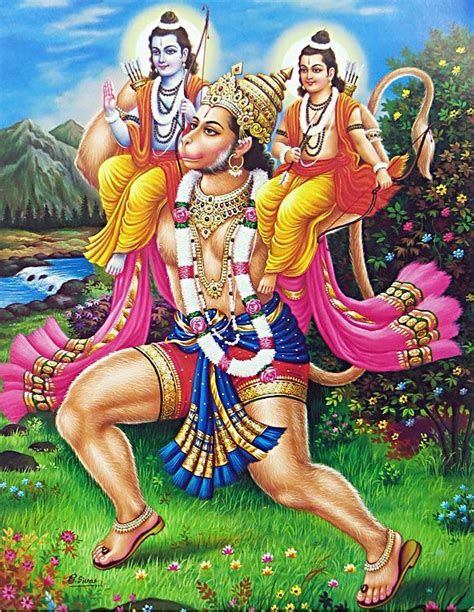 Hanuman Carries Rama and lakshmana on his Shoulder | Shri hanuman, Hanuman, Hanuman photos