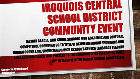 Iroquois Central School District holds a community event | wgrz.com