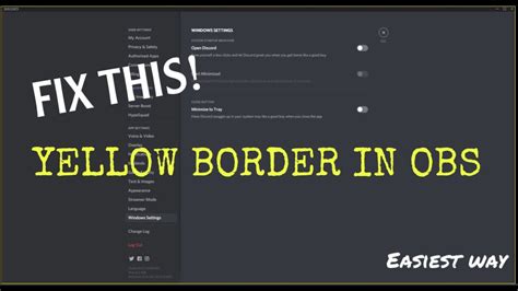 REMOVE THE YELLOW BORDER IN OBS (EASIEST WAY) - YouTube