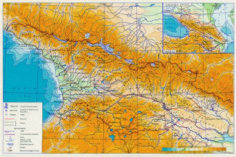 Maps of Georgia | Detailed map of Georgia in English | Tourist map of ...