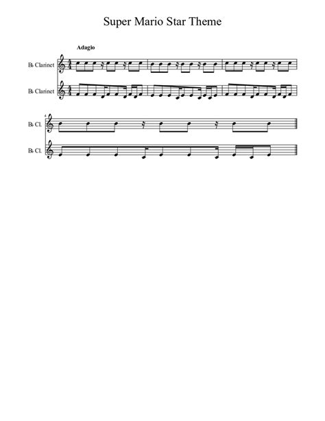 Super Mario Star Theme Sheet music | Download free in PDF or MIDI | Musescore.com