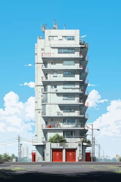 Free AI Image | Anime building illustration