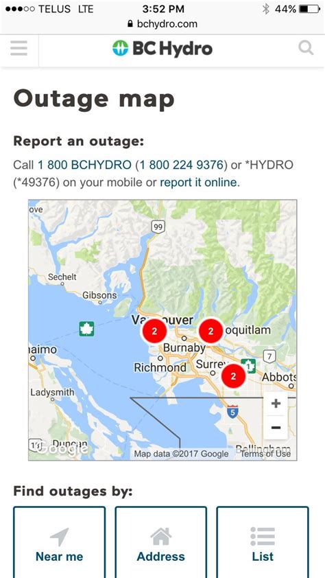 Bc Hydro Power Outage Map – Map Vector