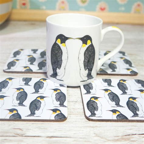 Penguin Mug & Coaster Gift Set by Martha & Hepsie - The Penguin Patrol