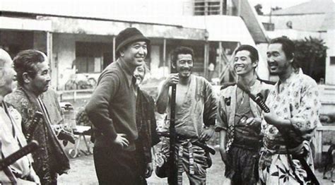 Akira Kurosawa on set with the "seven samurai" circa 1954 : r/OldSchoolCool