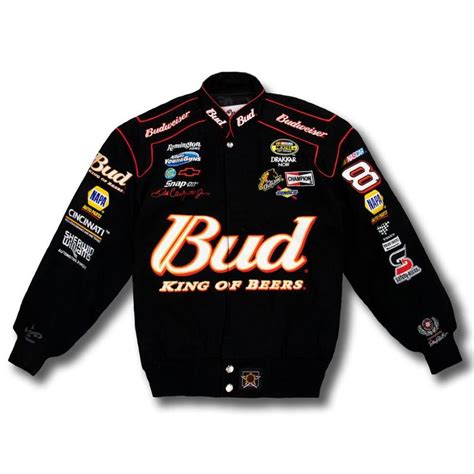 Bud King of Beers NASCAR Black Vintage Racing Jacket | Vintage racing ...