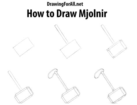 How to Draw Mjolnir | Easy drawings, Drawing cartoon characters, Drawings