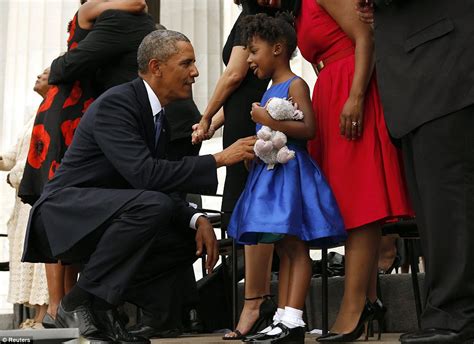 Martin Luther King's granddaughter, 5, steals the show at 50th anniversary celebration of his ...