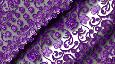 Premium AI Image | Purple fabric with a floral pattern