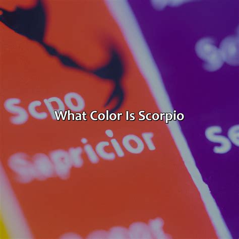 What Color Is Scorpio - colorscombo.com