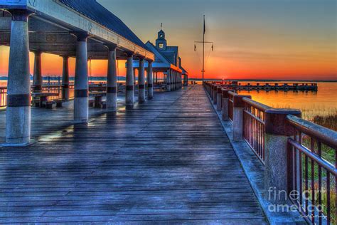 Waterfront Park Pier Sunrise Charleston South Carolina Landscape Art Photograph by Reid Callaway ...