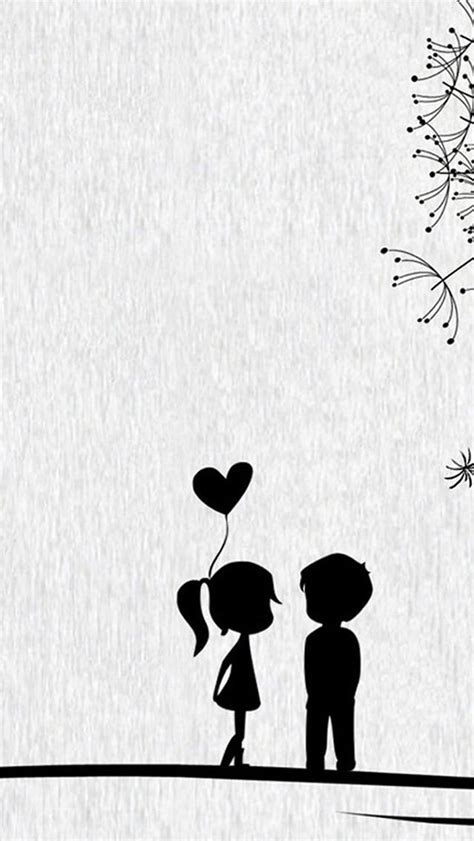 Love Cute Cartoon Little Couple iPhone 5s Wallpaper Download | iPhone ...