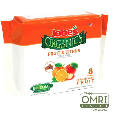 Amazon.com : Jobe's Organics Fruit & Citrus Tree Fertilizer Spikes, 4-6-6 Time Release ...