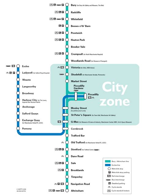 Manchester Metro Map - ToursMaps.com