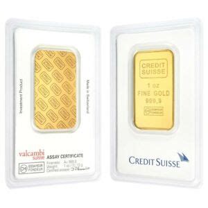 1 oz Credit Suisse Gold bar AA Gold Traders