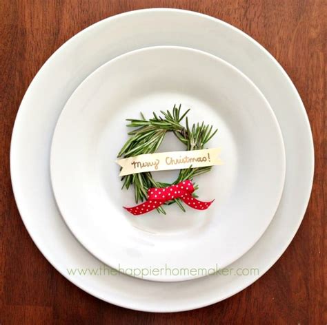 Rosemary Wreath Place Card | The Happier Homemaker