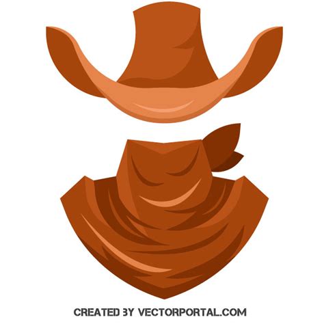 Cowboy hat and bandana Royalty Free Stock SVG Vector and Clip Art