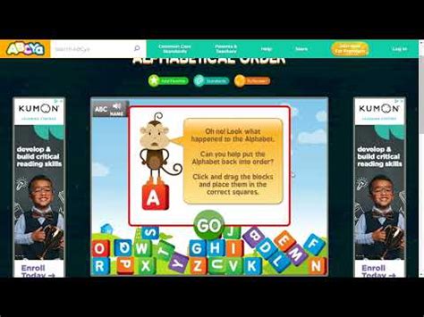 ABCya Alphabetical Order - YouTube