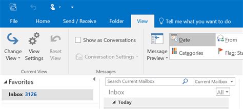 Bar above message list dragged into menu (Outlook 2016 on - Microsoft Community