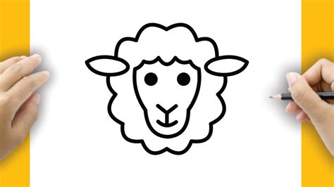 How to draw a sheep head step by step - YouTube