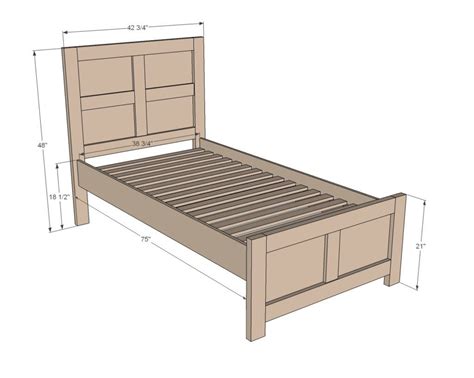 Twin Bed Frame Wood Plans | Diy twin bed, Diy twin bed frame, Bed frame plans