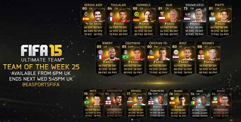 FIFA 15 Ultimate Team - TOTW 25