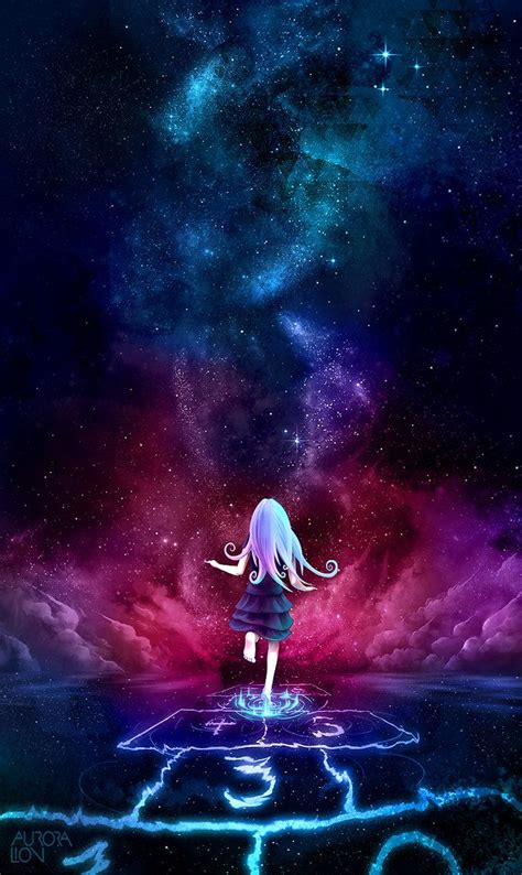 Artist: AuroraLion | Anime galaxy, Animation art, Anime scenery