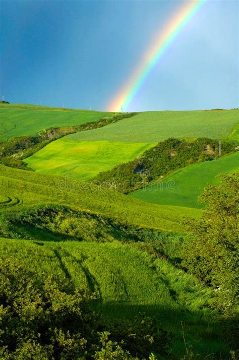 Running clouds on green pastures. White clouds running green pastures ...