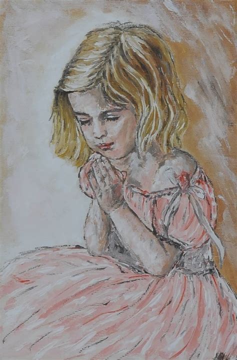 Girl Praying Painting at PaintingValley.com | Explore collection of ...