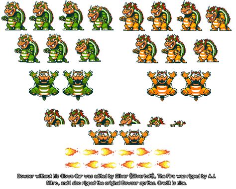 Custom / Edited - Mario Customs - Bowser (Super Mario World-Style) - The Spriters Resource