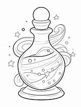 Premium Photo  Magic potion Bottle Magical Fairytale Fairy coloring sketch template
