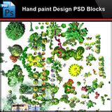 ★Photoshop PSD Blocks-Landscape Design PSD Blocks-Hand painted PSD Blo