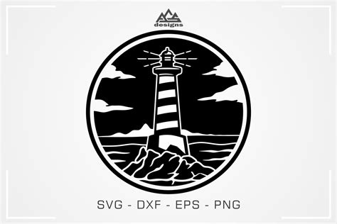 Lighthouse Decal Svg Design (373157) | SVGs | Design Bundles